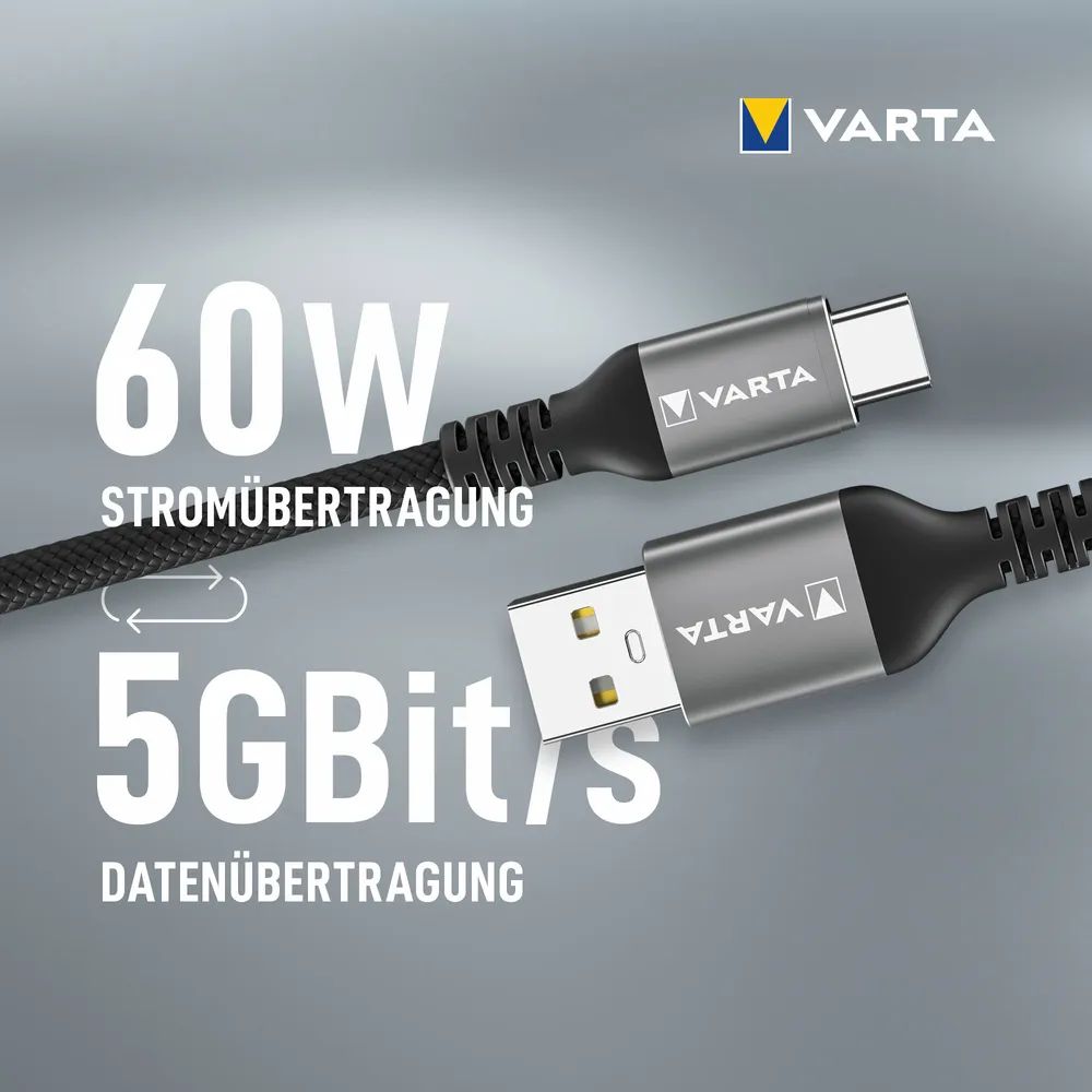 VARTA Cable USB A - USB Typ C