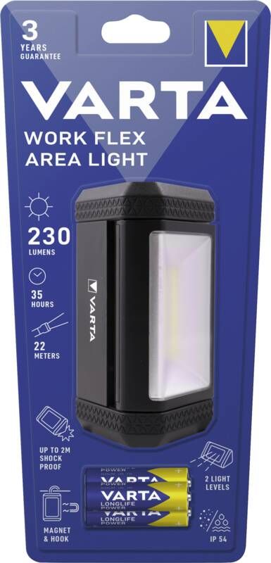 Varta Arbeitslampe Work Flex Area Light 3AA mit Batt.