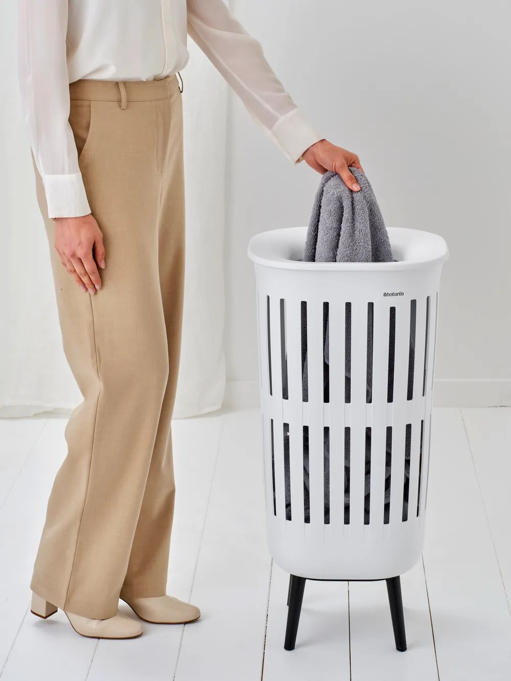 Brabantia Collect-It Wäschekorb Hi, 55 L - White