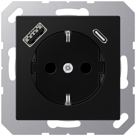 Jung SCHUKO-STECKDOSE M.USB TYP AC / JUNG A1520-15CASWM