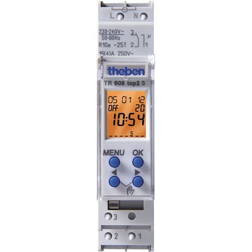 Theben 1 KANAL WOCHENSCHALTUHR / THEBEN TR 608 TOP2 S T6080101