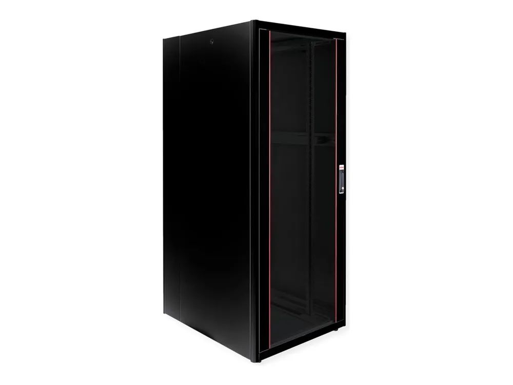 ROLINE Basic - Schrank Netzwerkschrank - glass door, 800x1000 WxD - RAL 9005, Jet Black - 42HE - 48.3 cm (19")