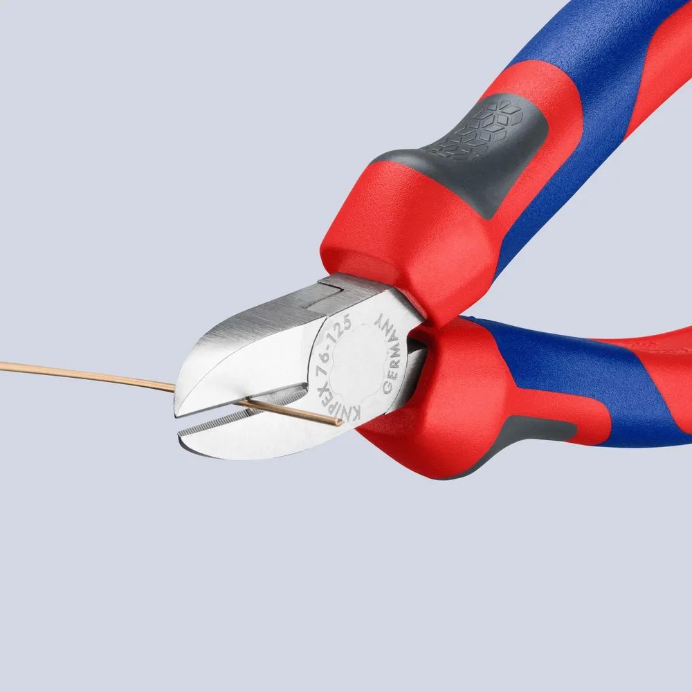 KNIPEX Seitenschneider für Elektromechaniker mit Comfort-Griffen verchromt 125 mm