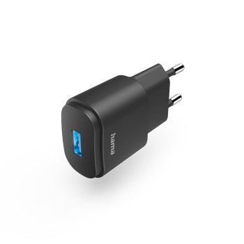 Hama Ladegerät, USB-A, 6 W, Schwarz