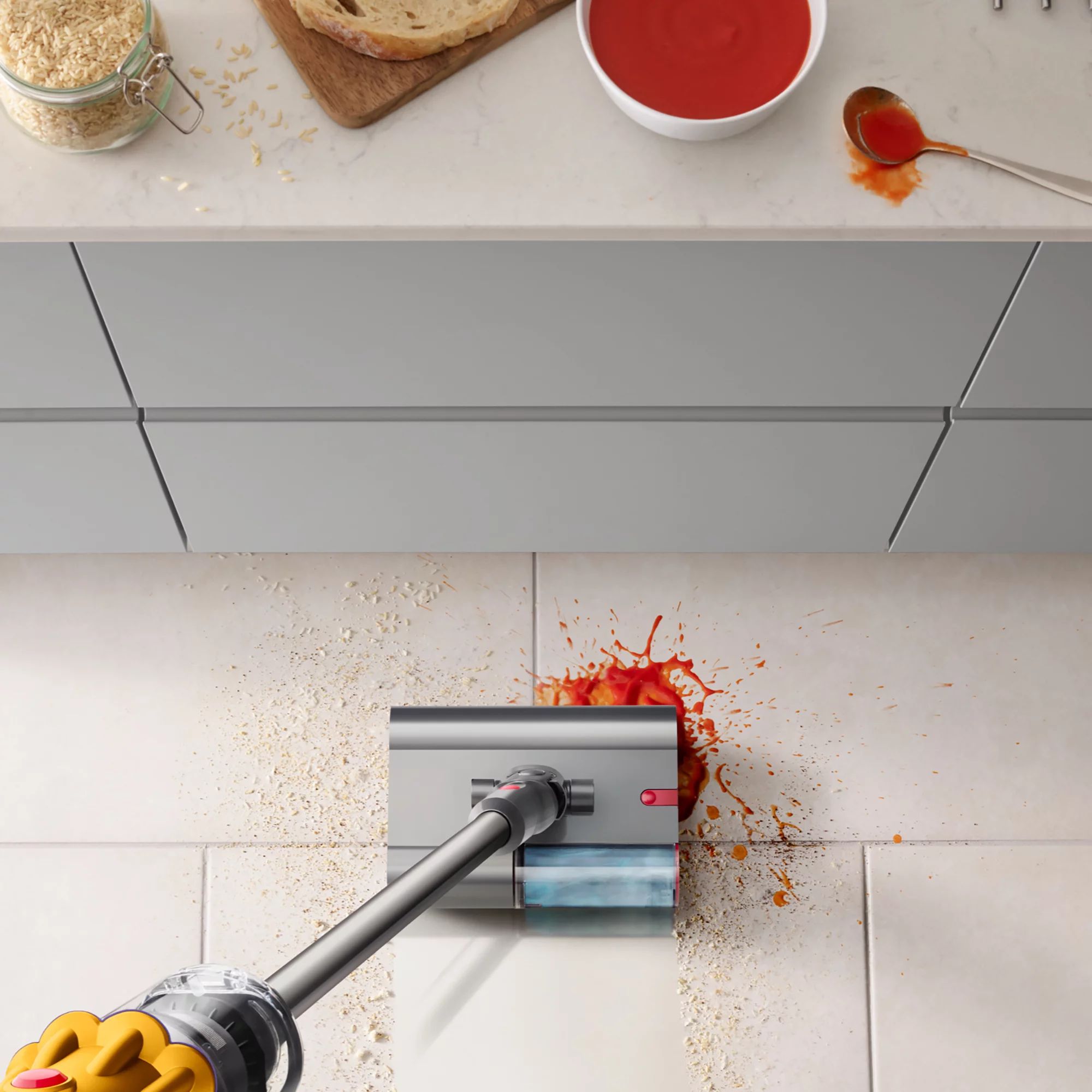 Dyson V12s Detect Slim Submarine, Gelb/ Glanz Nickel