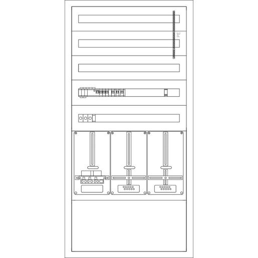 Eaton AP-VERTEILER YBBS+ BESTÜCKT / EATON BP-O-NN-800-YBBS+ 300854