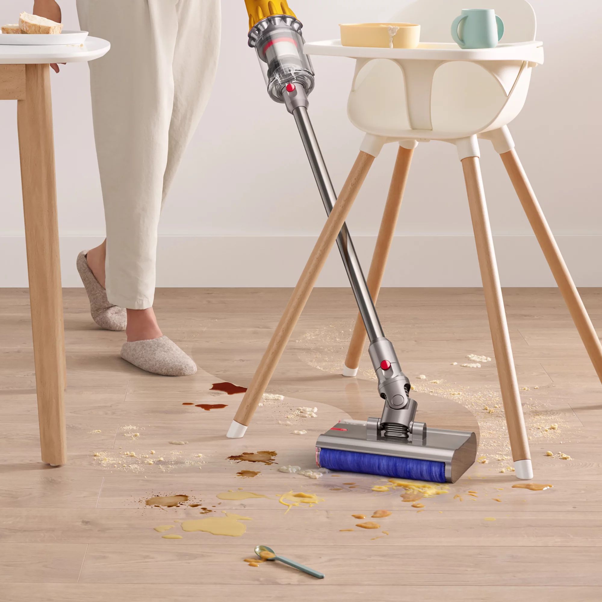 Dyson V12s Detect Slim Submarine, Gelb/ Glanz Nickel