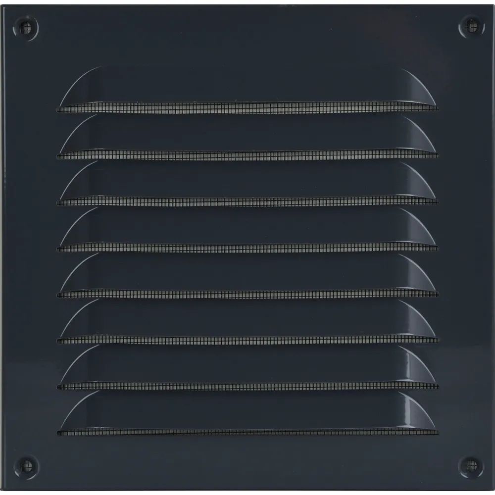 Upmann GmbH & Co.KG  UPMANN Wetterschutzgitter aufschraubbar eckig 200x200 mm Alu grau