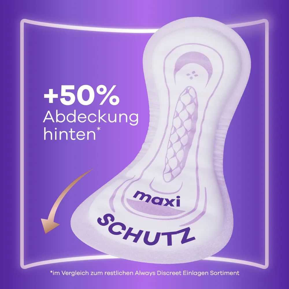 Always Discreet Inkontinenz-Einlagen Maxi Comfort Monatspaket bei Blasenschwäche, 48 Einlagen (4 Pac