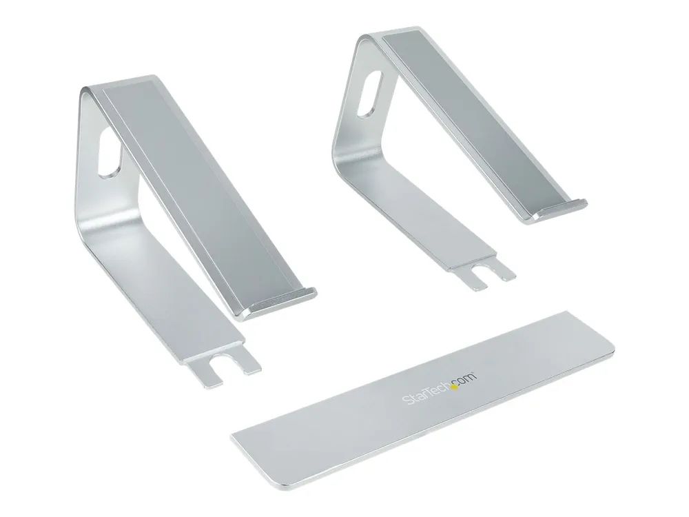 StarTech.com Schreibtisch Laptophalter, Laptophalterung/Laptop ablage/erhöhung bis 5kg Tragkraft, Notebook Ablage/Laptop Riser für Macbook Air/Pro, Dell XPS, Lenovo, Aluminium (LAPTOP-STAND-SILVER)
