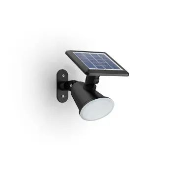 Philips LED-Wandlicht Outdoor Solar "Jivix" 1,4W, 2700K, 2er-Pack, schwarz