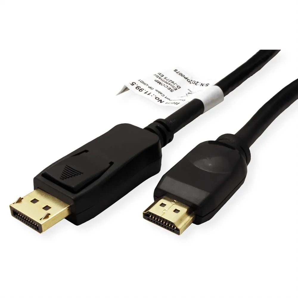 VALUE DisplayPort Kabel DP - UHDTV, ST/ST, schwarz, 5 m