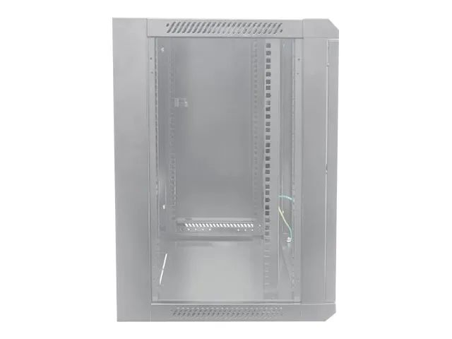 Intellinet Network Cabinet, Wall Mount (Standard), 9U, Usable Depth 260mm/Width 510mm, Grey, Flatpack, Max 60kg, Metal & Glass Door, Back Panel, Removeable Sides, Suitable also for use on desk or floor, 19", Parts for wall install (eg screws/rawl plu