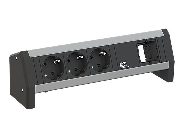 Bachmann DESK 1 - Steckdosenleiste - Wechselstrom 250 V - Eingabe, Eingang GST18i3 - Ausgangsanschlüsse: 3 (3 x Stecker CEE 7/3)