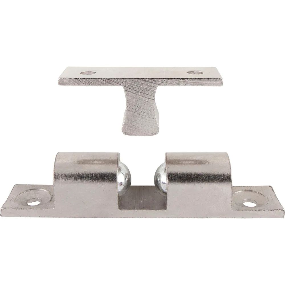 Dulimex B.V.  Doppelkugelschnapper, 13 x 70 mm, Messing vernickelt