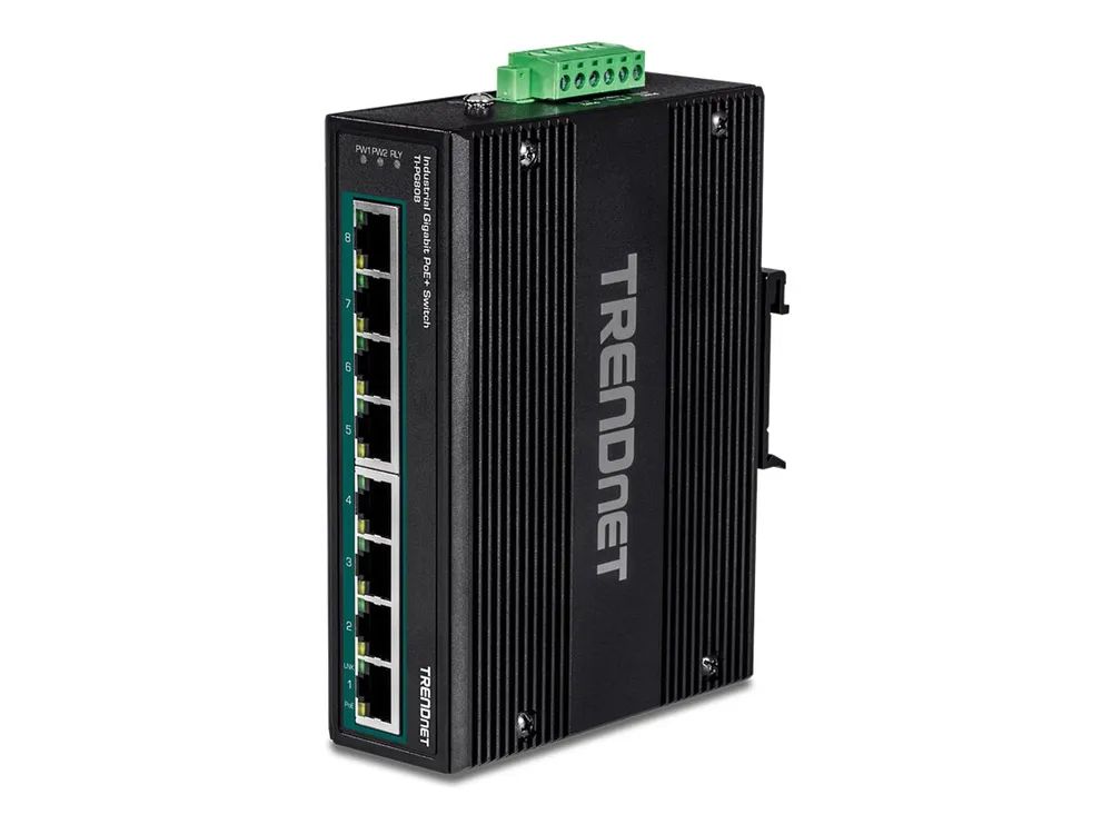 TRENDnet TI-PG80B - Switch - unmanaged - 8 x 10/100/1000 (PoE+)