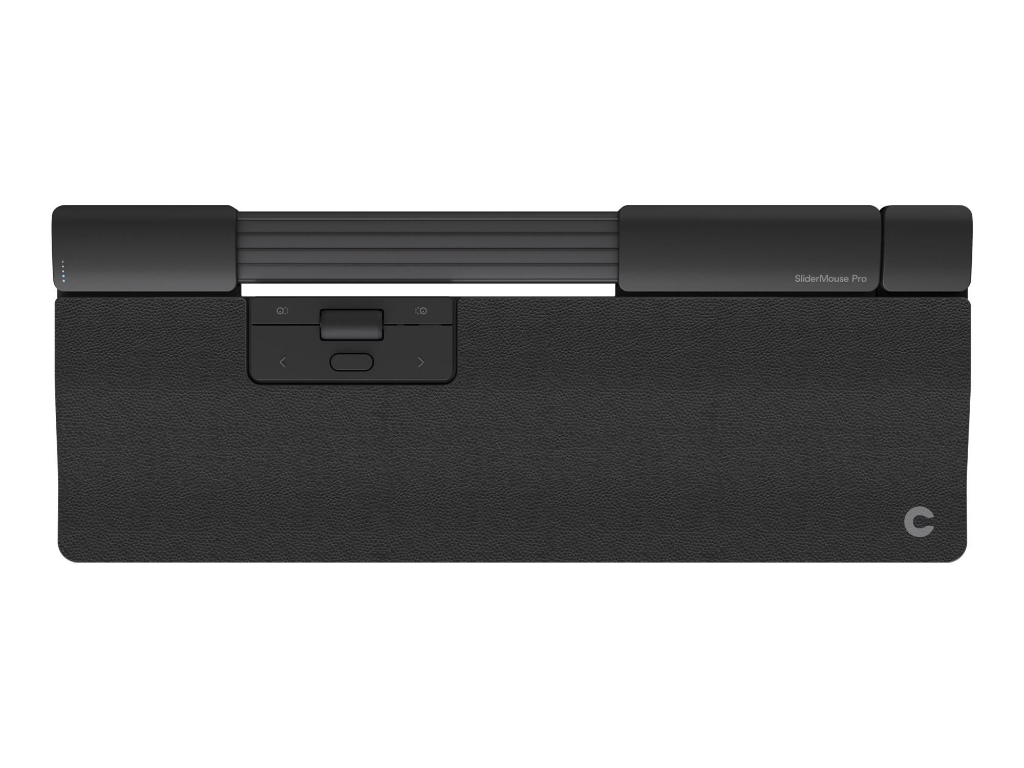 Contour SliderMouse Pro - Zentrale Maus - mit verlängerter Armauflage und veganem Leder