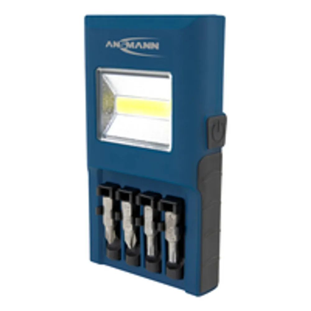 Ansmann Taschenlampe WL180B Werkstattleuchte mit Bithalter - Taschenlampe