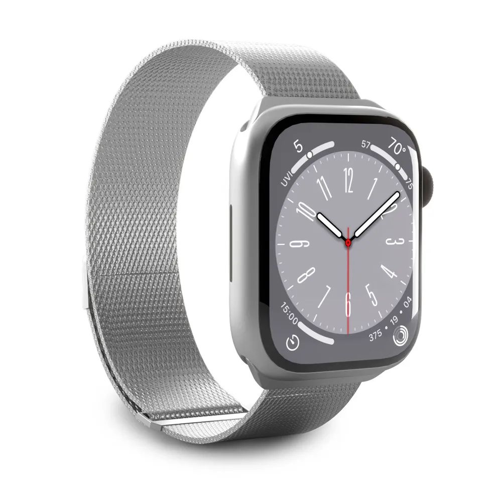 PURO MILANESE Band für Apple Watch 38/40/41mm, silber