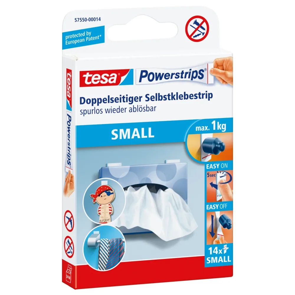 Tesa Powerstrips SMALL - Montagekleber (Packung