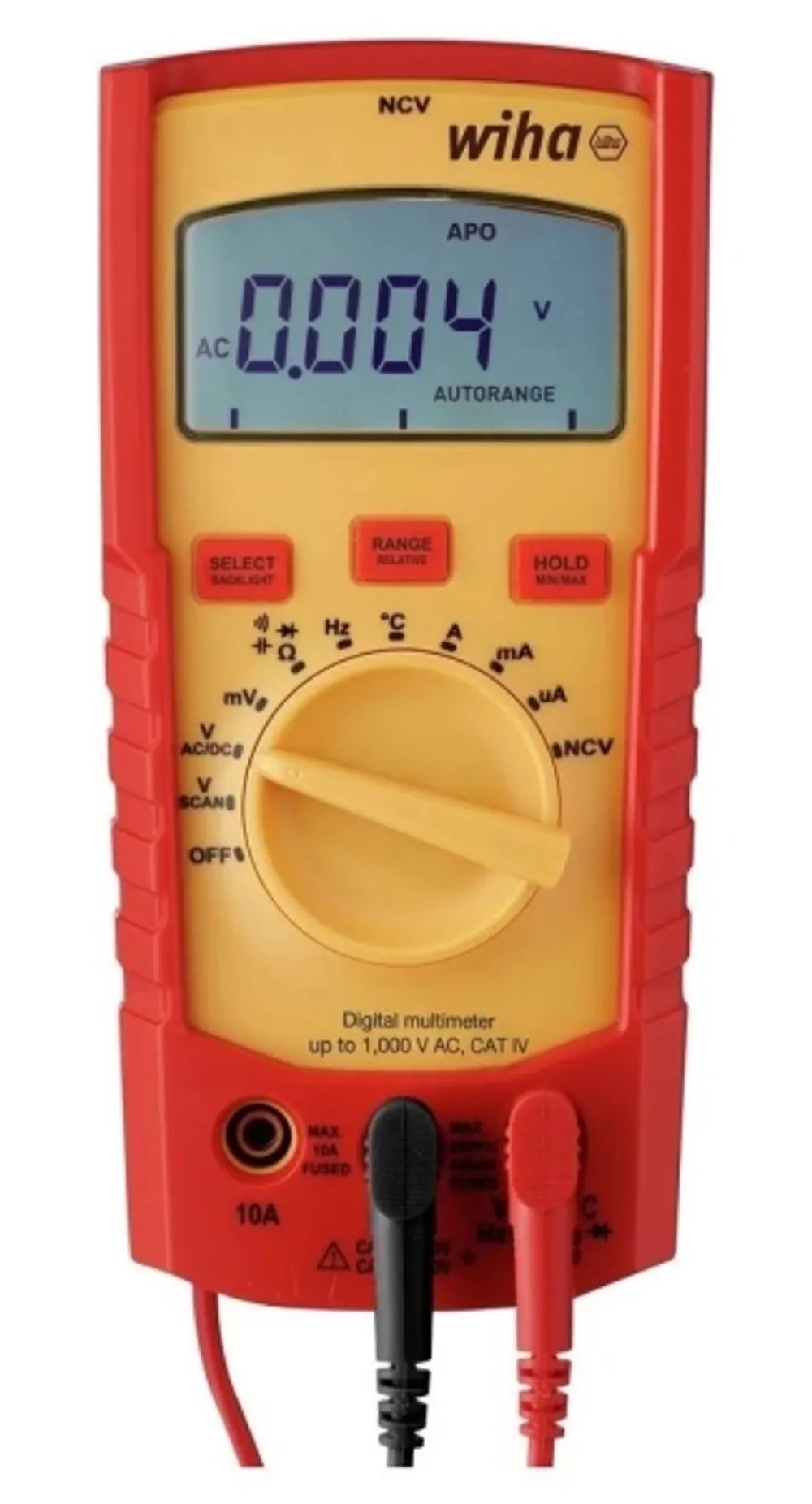 WIHA WERKZEUGE Digitales Multimeter bis 1.000 V AC, CAT IV inkl. 2x AAA-Batterien
