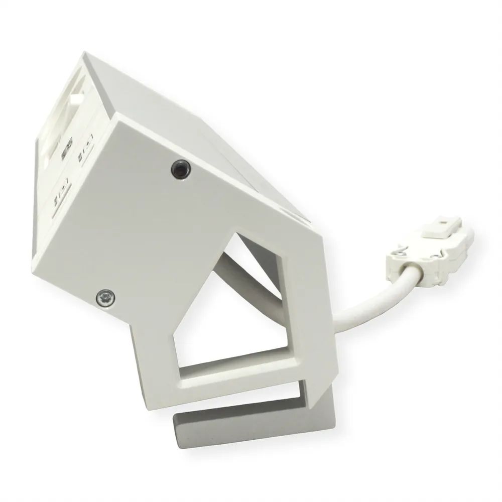 BACHMANN DESK2 ALU WHITE 2xUTE 1xUSB A/C 22W 1xSchalter 0,2m