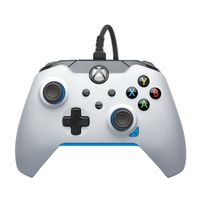 PDP Kabelgebundener Controller: Ion White Für Xbox Series X|S - Xbox One und Windows 10/11 - Gamepad - PC - Xbox One - Xbox Series S - Xbox Series X - D-Pad - Menü-Taste - Schaltfläche Teilen - View button - Analog / Digital - Kabelgebunden - USB