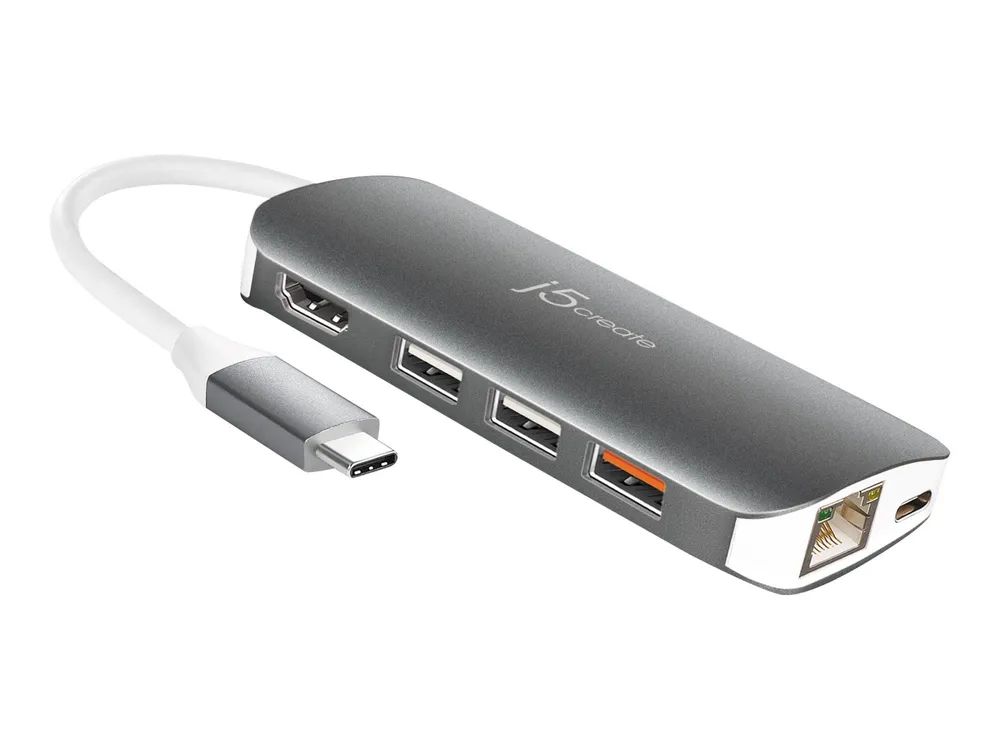j5create JCD383 - Mini-Dock - USB-C - 1GbE