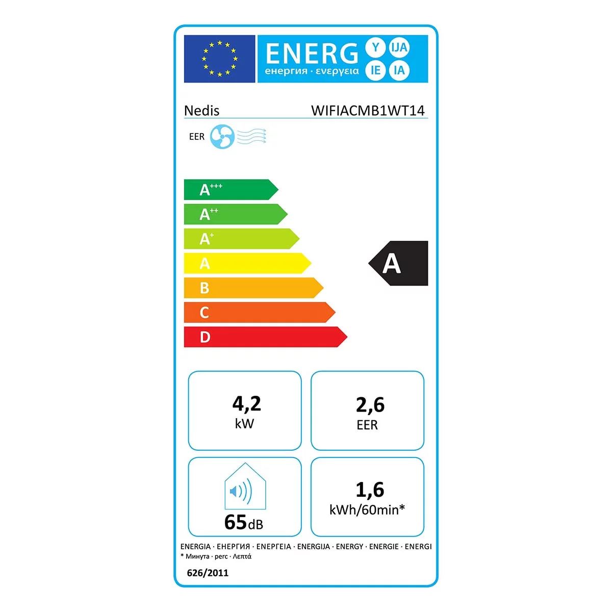 Nedis Klimagerät WIFIACMB1WT14 -14000 BTU