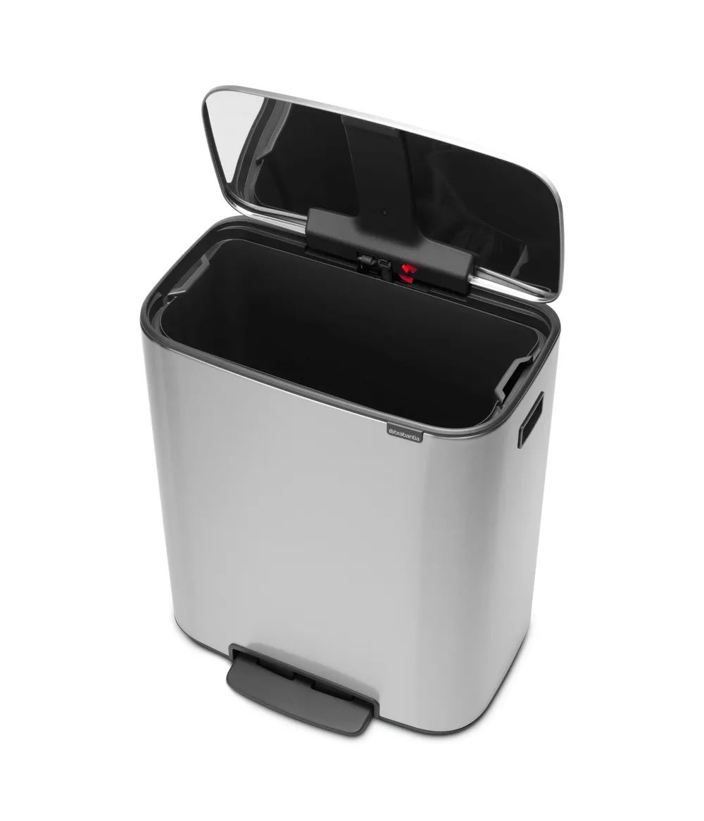 Brabantia Bo Treteimer, 60L - Matt Steel Fingerprint Proof