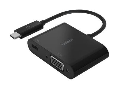 Belkin USB-C to VGA + Charge Adapter - Videoadapter - 24 pin USB-C männlich zu HD-15 (VGA)