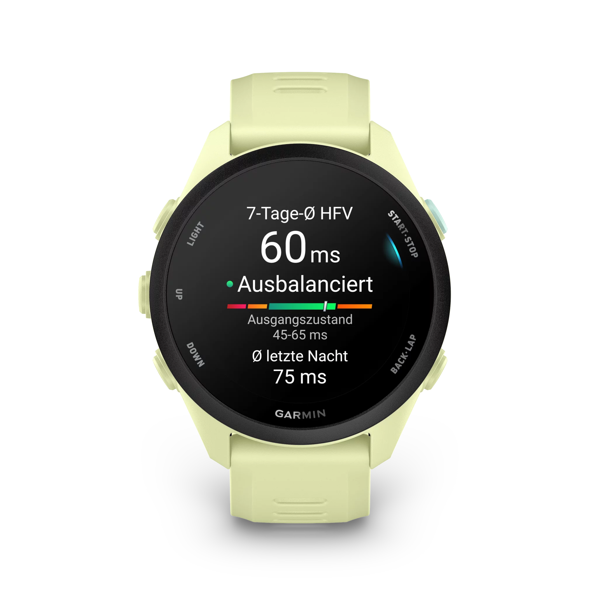 Garmin Forerunner 70 Zitrone/Schwarz mit Schnellwechsel-Silikon-Armband