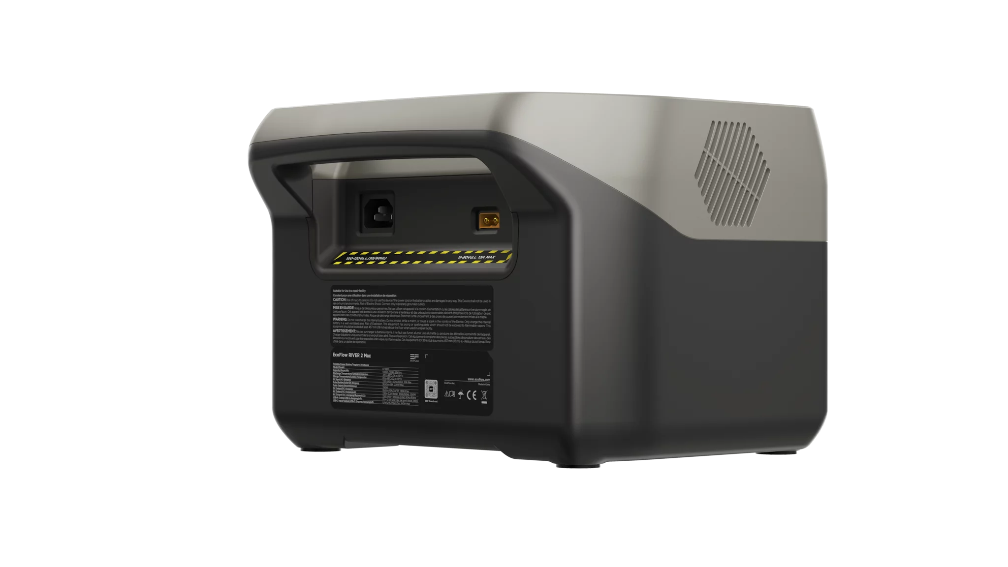 Ecoflow RIVER 2 Max - Tragbares kraftwerk - AC 220-240/ DC 11-50/12/24 V