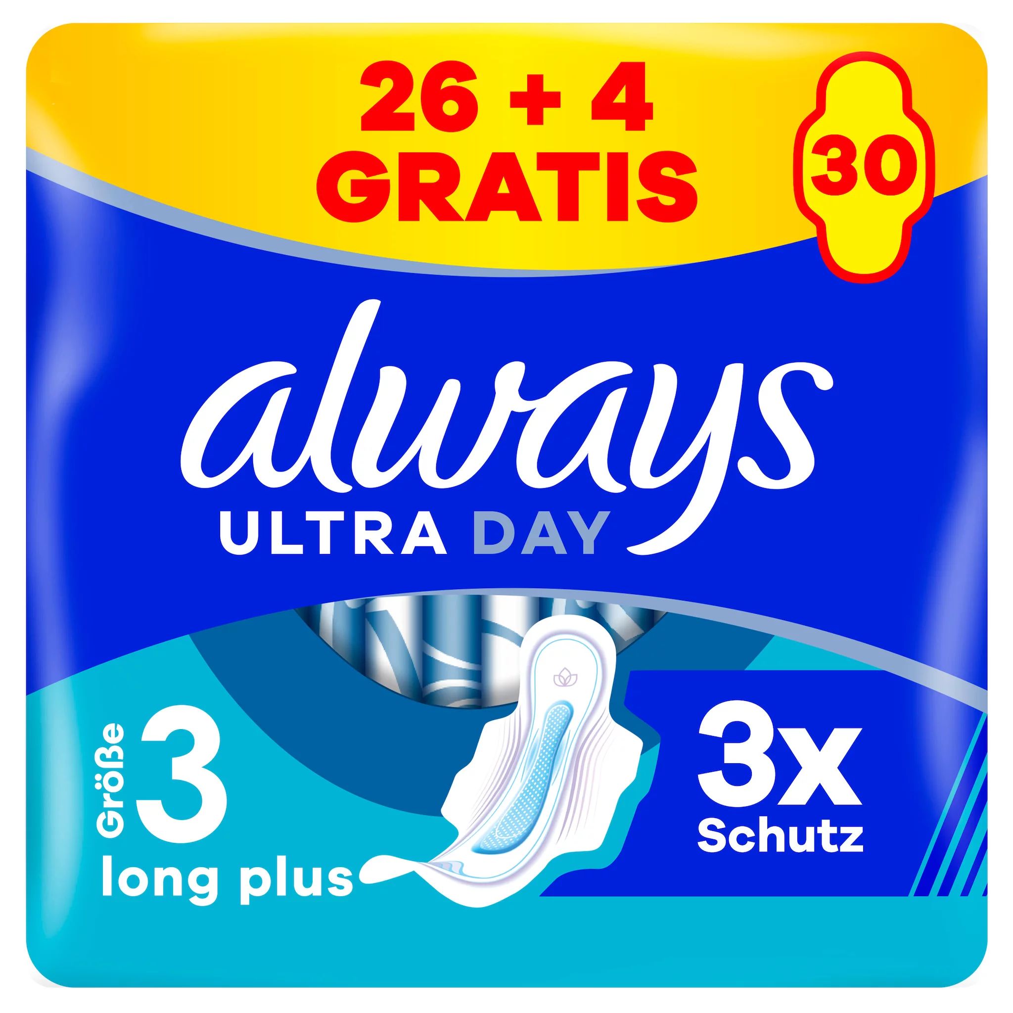 always Ultra Binde Long Plus Gigapack 26+4 GRATIS