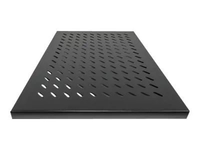IC Intracom Intellinet Fachboden zur Festmontage, 1 HE, 800 mm Tiefe, besonders hohe Traglast, schwarz - Rack - Regal - Schwarz, RAL 9005 - 1U - 48.3 cm (19")