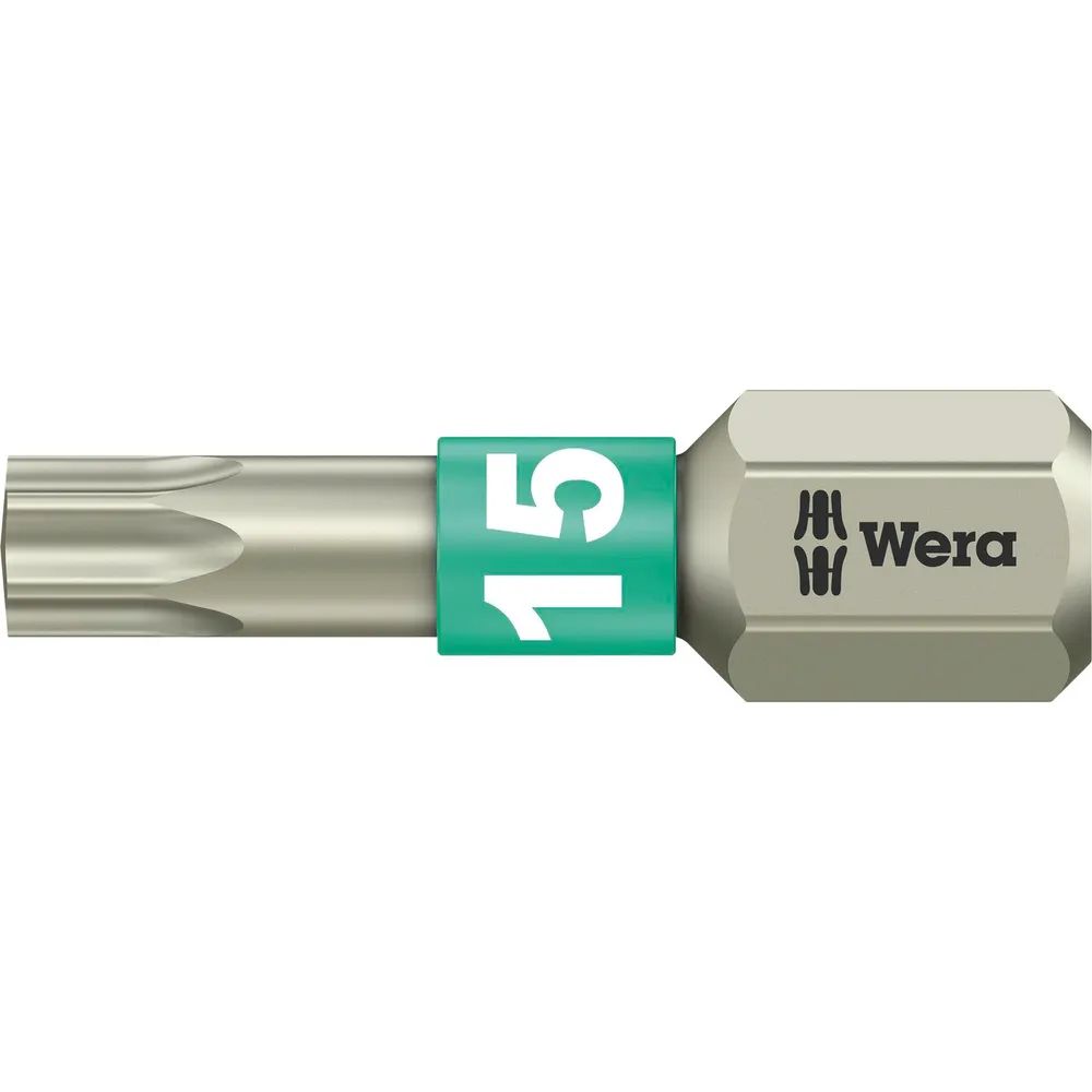 WERA Bit-Einsatz Edelstahl 3867/1TS 1/4sechskant TX15/25 mm Torx®