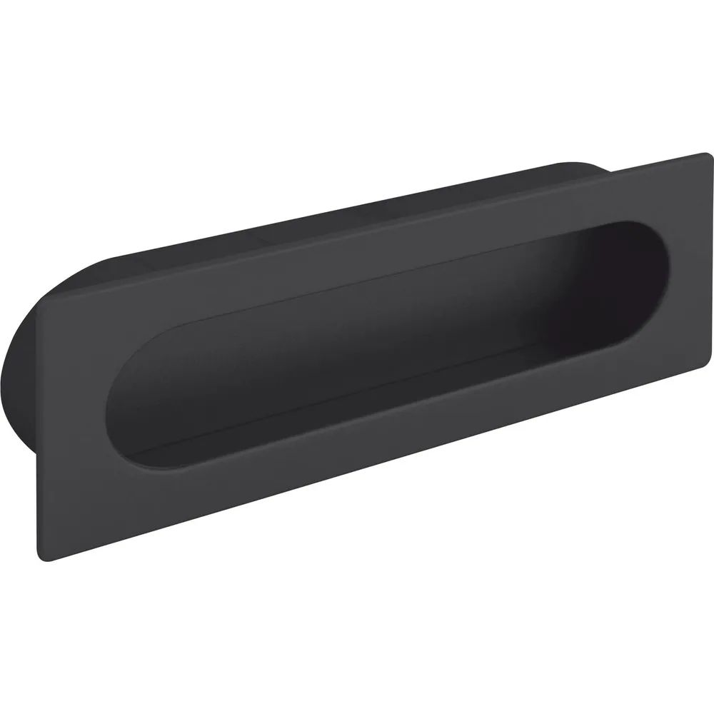 Siro Muschelgriff Azan Breite 125 mm, Einlassmaß 121 x 39 mm, ZN schwarz matt