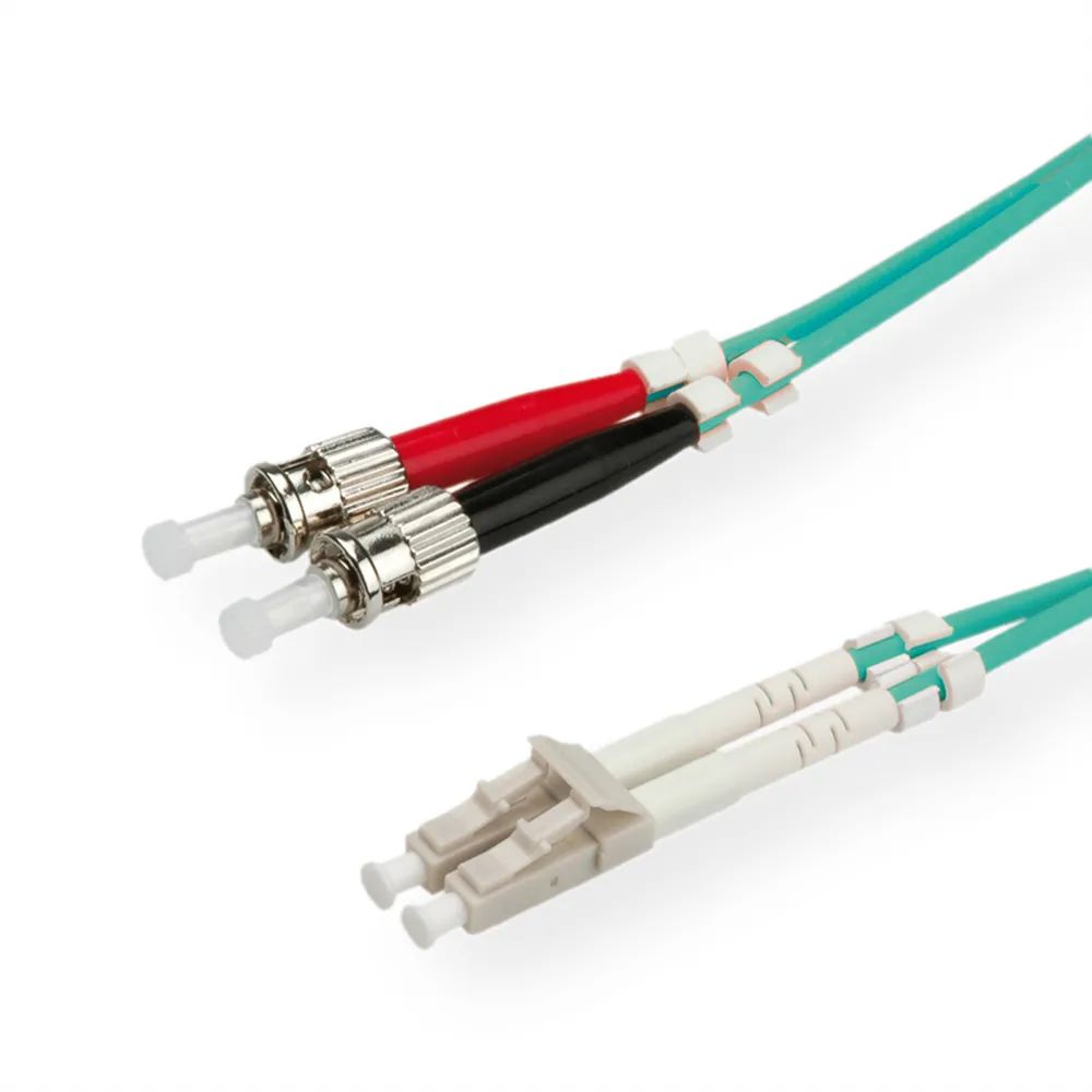 ROLINE LWL-Kabel 50/125µm OM3, LC/ST, türkis, 1 m