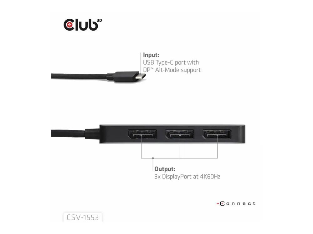Club 3D CSV-1553 - Dockingstation - USB-C / Thunderbolt 4