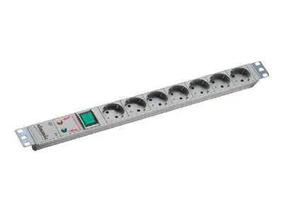 Bachmann Steckdosenleiste (Rack - einbaufähig) - Ausgangsanschlüsse: 7 - 1U - 48.3 cm (19")