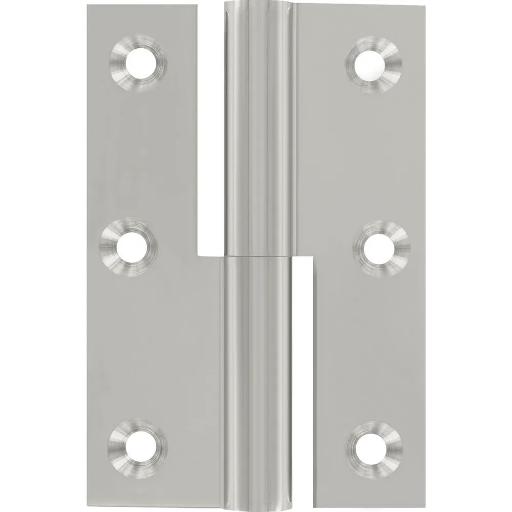 Schumacher Friedhelm OHG Metallverarbeitung Möbelband gerade - Zylinderkopf rechts, 50x40 mm,Messing vernickelt poliert