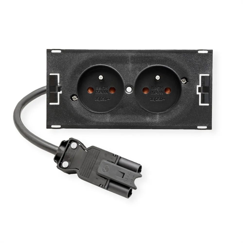BACHMANN DUE 2xUTE , incl. Anschlukabel GST18, schwarz, 0,2 m
