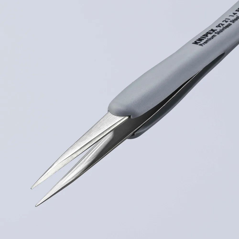 KNIPEX Präzisionspinzette mit gummiertem Griff ESD gummierter Griff 130 mm