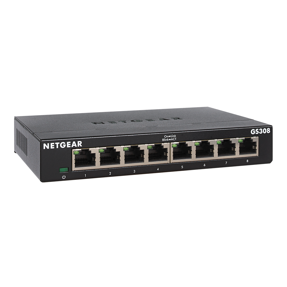 Netgear GS308v3 - Switch - unmanaged - 8 x 10/100/1000