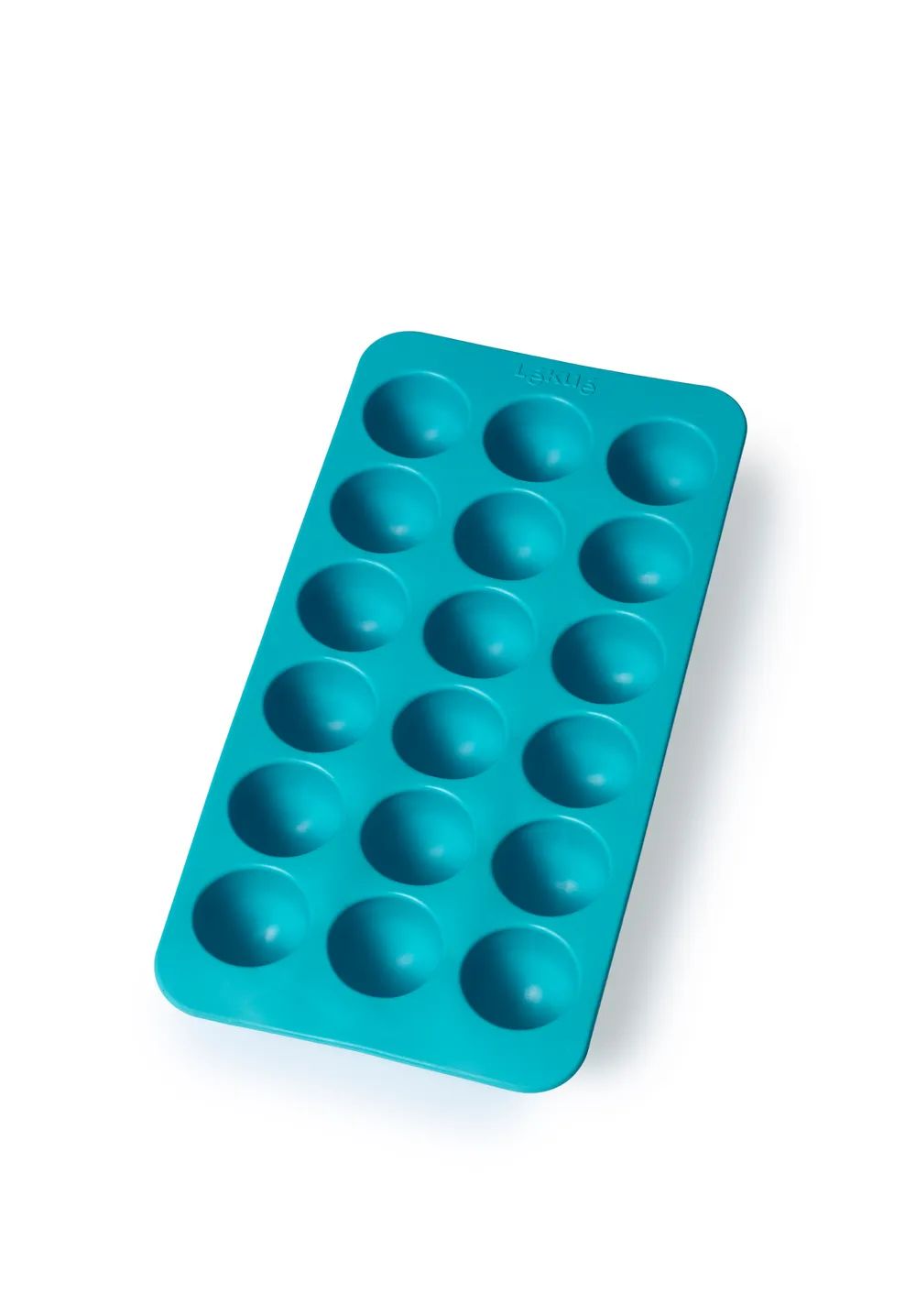 Lékué Runde Eiswürfelform mit Deckel - Turquoise