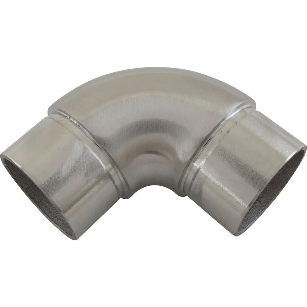 ECONOMY Rundbogen 90° für Rohr ø 42,4 x 2,0 mm,Edelstahl geschliffen V2A
