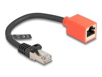 Delock RJ45 Geräteschutz Adapter Cat.6A S/FTP 20 cm Break Away