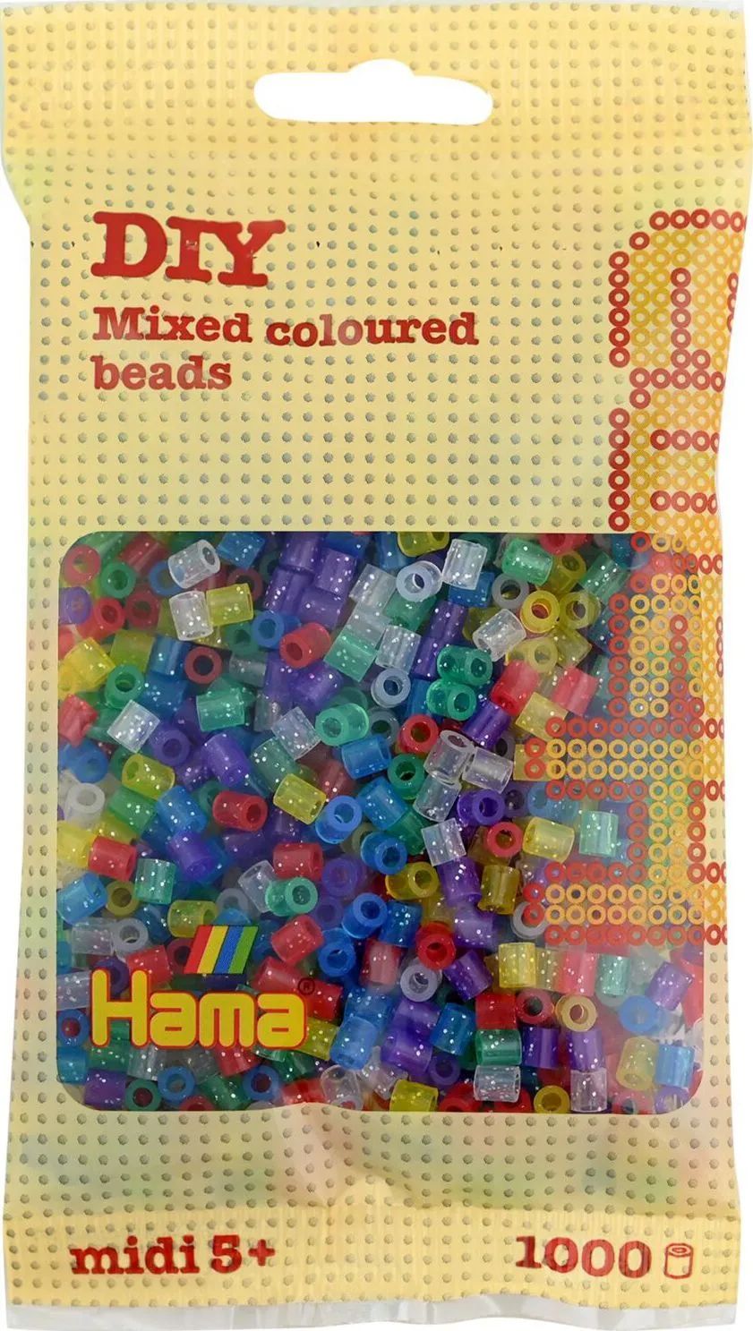 Malte Haaning Plastic A/S HAMA Perlen Transparent Glitter 1.000 St