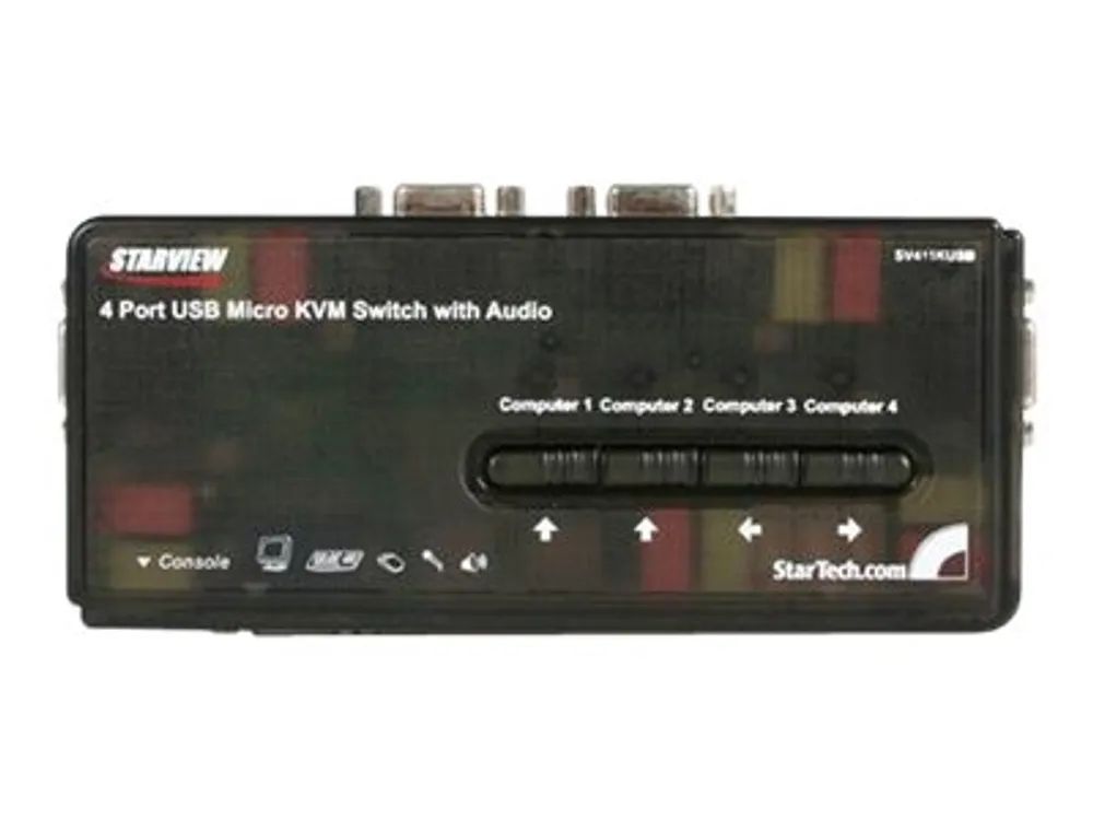 StarTech.com 4 Port VGA / USB KVM Switch inkl. Kabel und Audio
