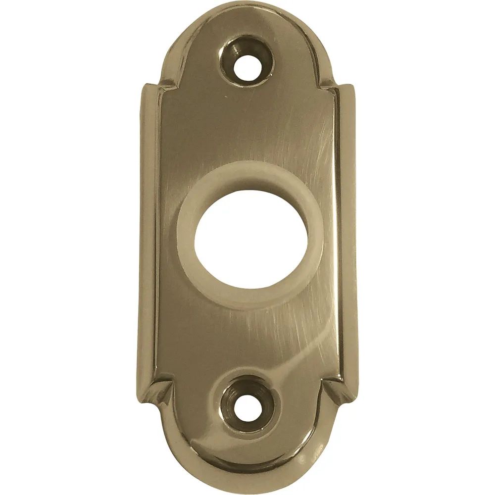 Grundmann Drückerrosette WG oval, 32 x 74 x 16 mm, Messing poliert